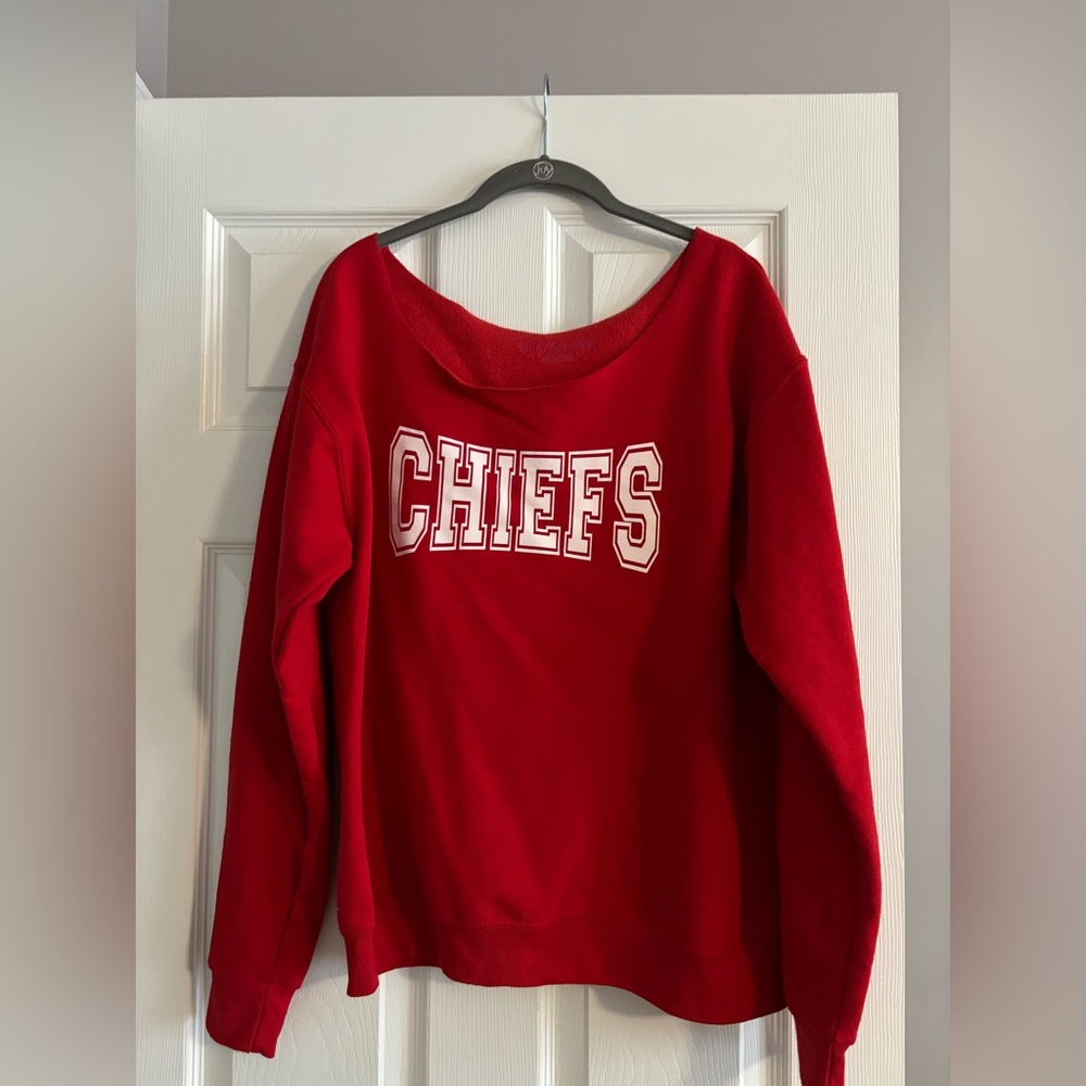 Chiefs off the shoulder long sleeve